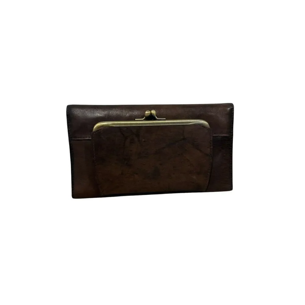 Buxton Dark Brown Large Leather Trifold Wallet Women’s‎